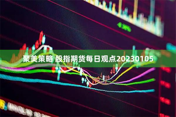 聚美策略 股指期货每日观点20230105